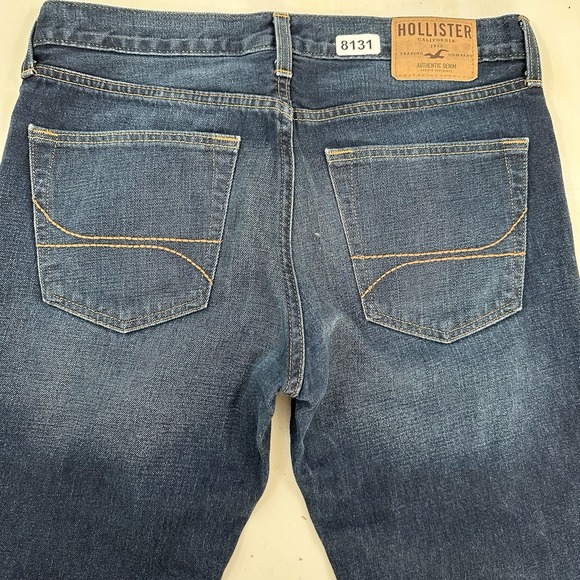 Y2K Hollister Boot Cut Jeans Mens 32x32 Blue Denim Medium Wash 100% Cotton - Picture 1 of 10
